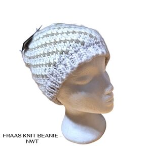 Fraas Cream & White Chunky Knit Beanie